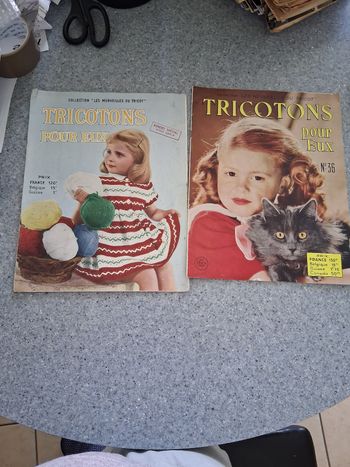 Lot de 2 livres tricot vintage Enfant