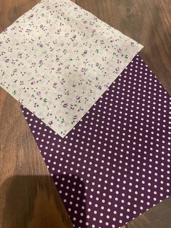 Lot de deux coupons de tissus 15x15