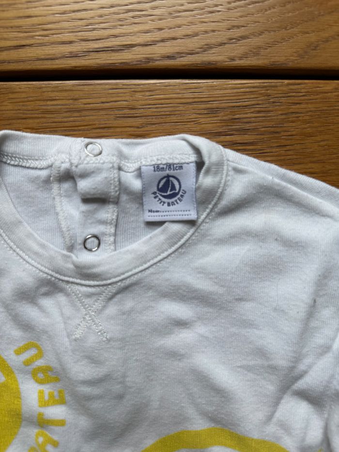 T-shirt Manches Longues Petit Bateau 18 Mois – Très Bon État – Réduction sur Lot - photo numéro 3