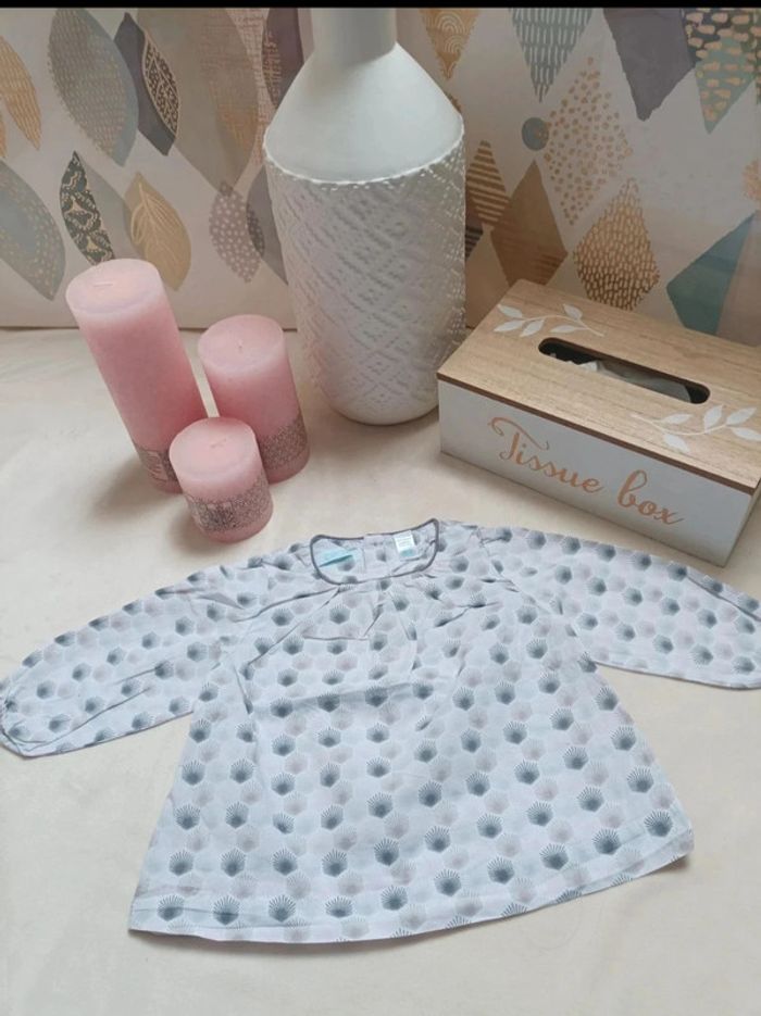 Blouse manches longues Obaïbi fille 6 mois