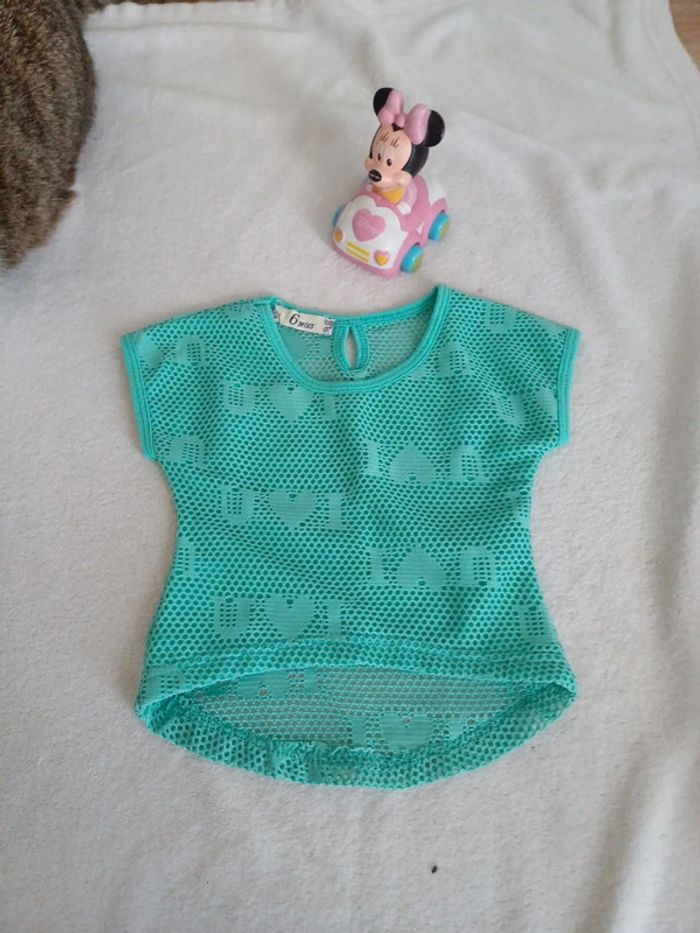 T-shirt vert menthe 6 mois