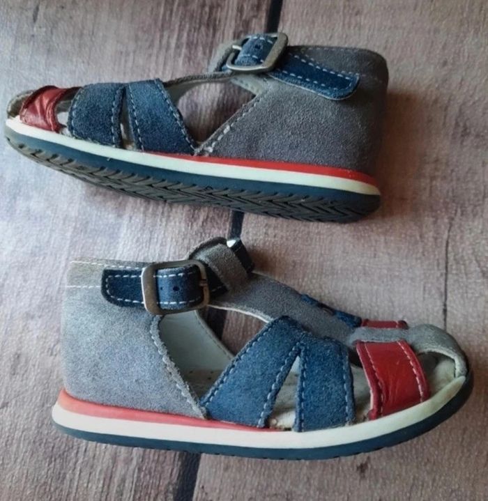 Chaussures sandales Saxo Blues cuir T 21 - photo numéro 8