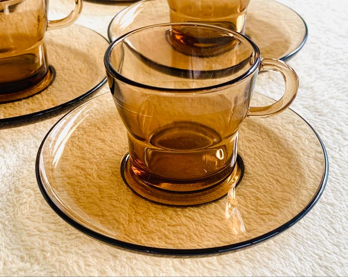 Ensemble 5 tasses à café + 5 soucoupes - photo numéro 3