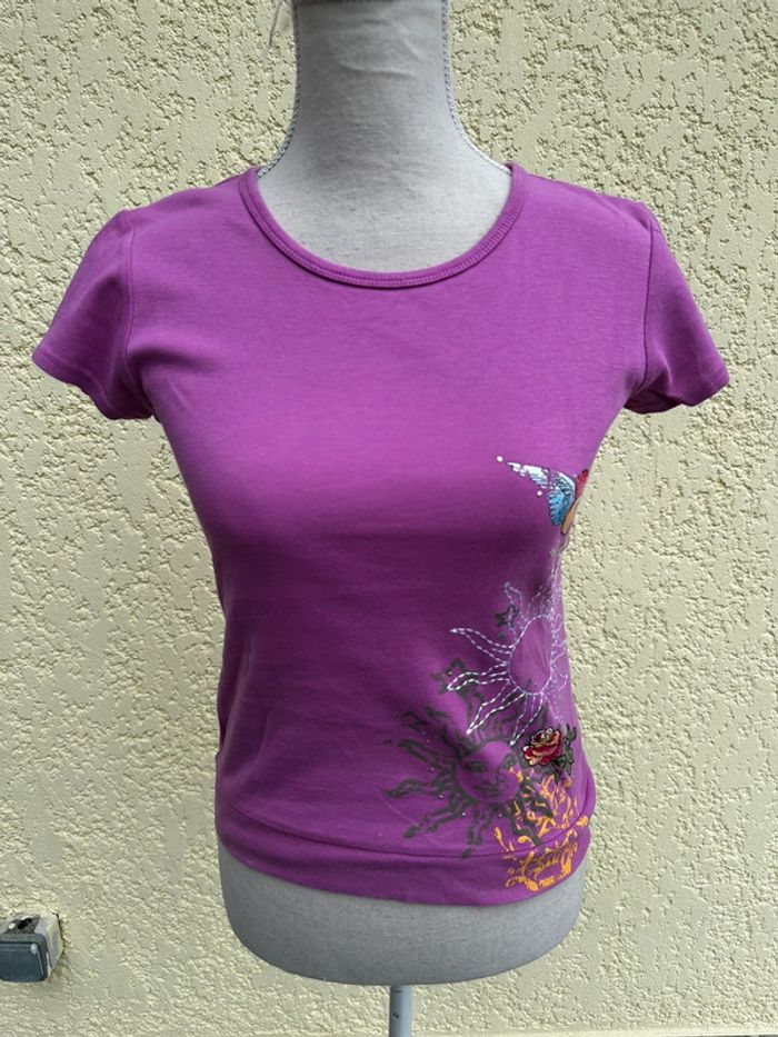 💜 T-shirt violet original C&A – Taille 12/13 ans - photo numéro 2