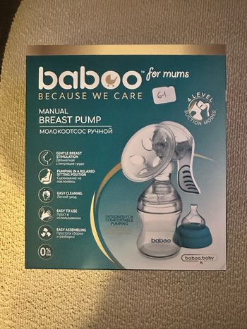 Baboo Tire-Lait Manuel avec 4 Niveaux de Succions 1ut