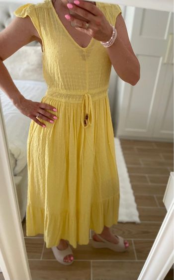 Robe longue bohème jaune 36 neuf