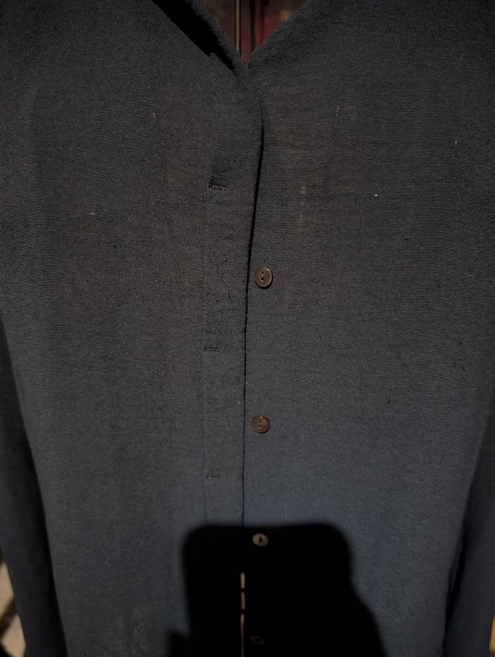 Chemisier Manches Longues Bleu Marine Mango Basics - photo numéro 2