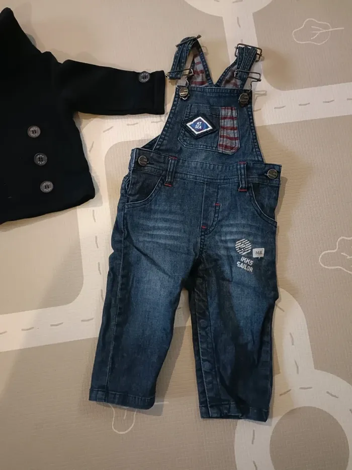 Ensemble salopette + veste marin ikks - photo numéro 7