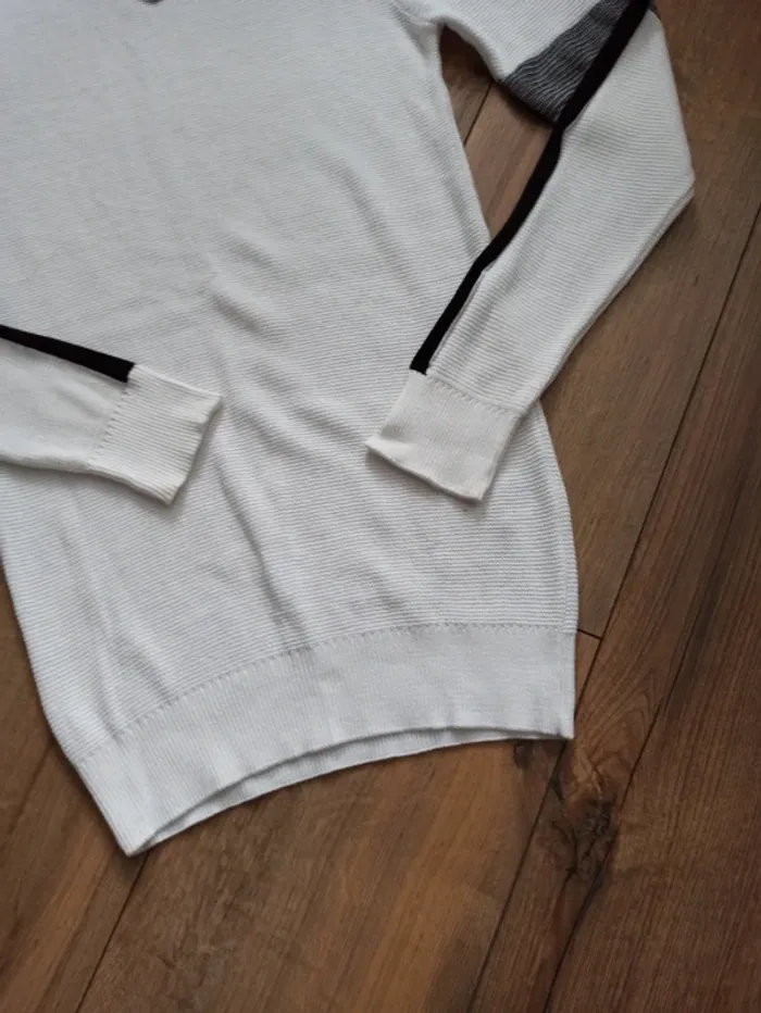 Pull blanc homme manches longues XL - photo numéro 3