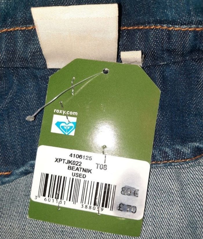 Veste jeans roxy taille 8 ans neuve - photo numéro 4