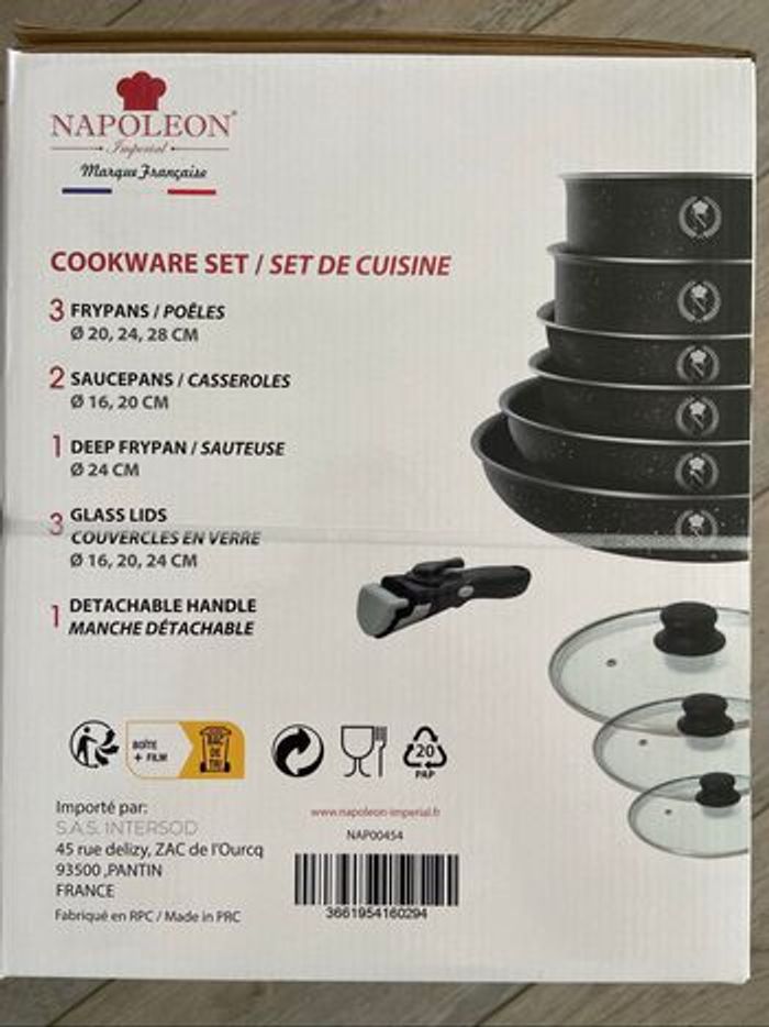 Batterie de cuisine Napoleon 10pcs neuf sans pfoa - photo numéro 2