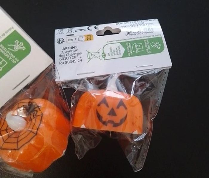 2 bougies Led d'Halloween - 5x4cm - neuf - photo numéro 2