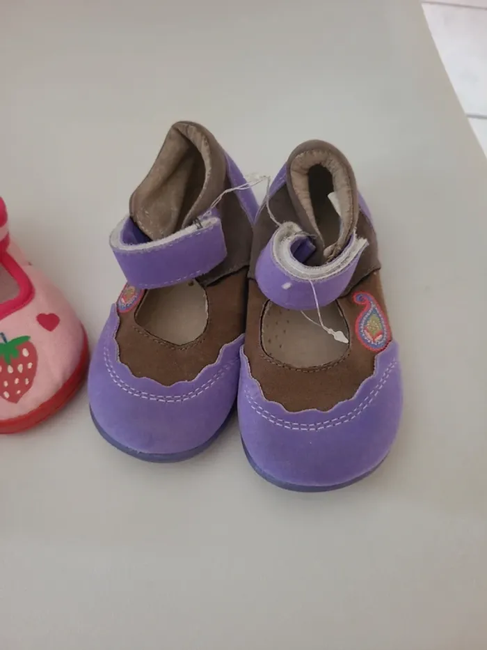 Lot chaussons chaussures fille