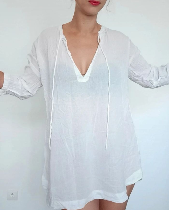 Blouse longue rayée transparente taille 36 - photo numéro 2
