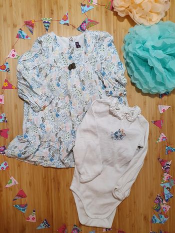 Ensemble Robe et Body Manches longues Sergent Major 18 mois 80cm