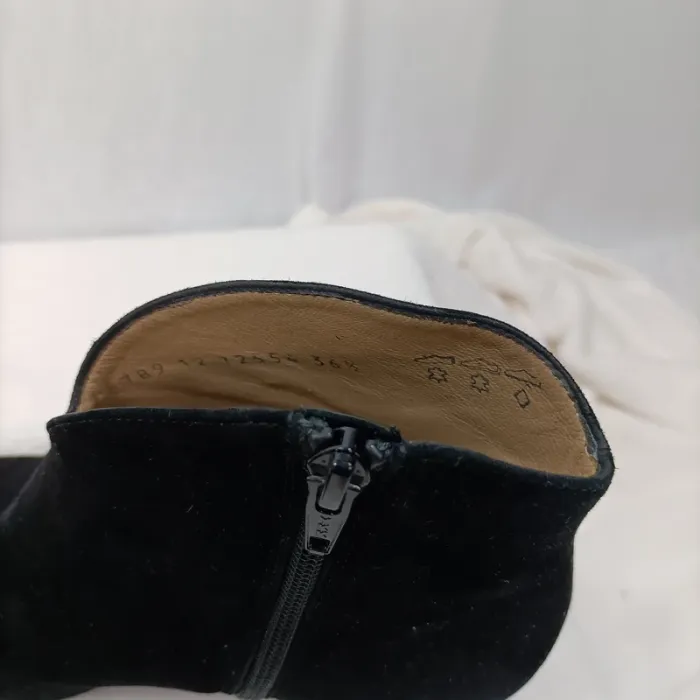 Boots croûte de cuir - La botte Chantilly - Taille 36 1/2 Bottine cuir noir - photo numéro 5