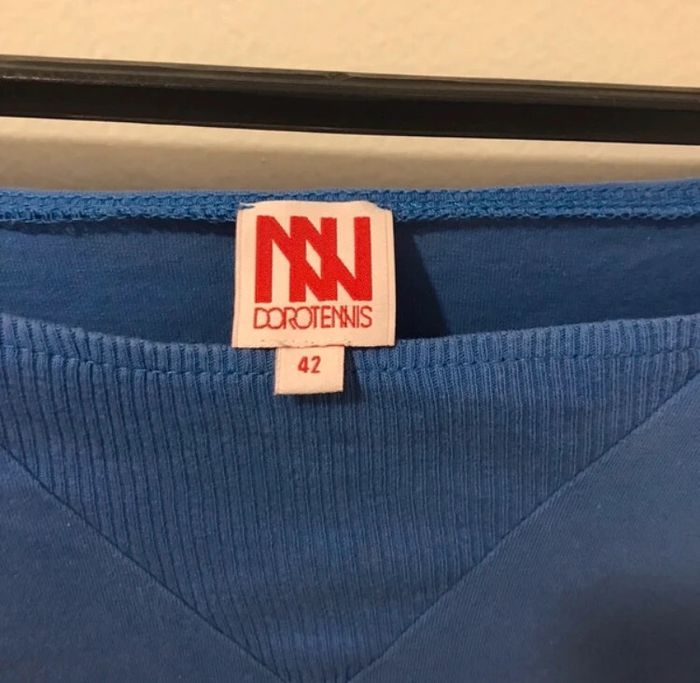 Haut top cours unisexe été doro tennis manches longues bleu taille 42 - photo numéro 4