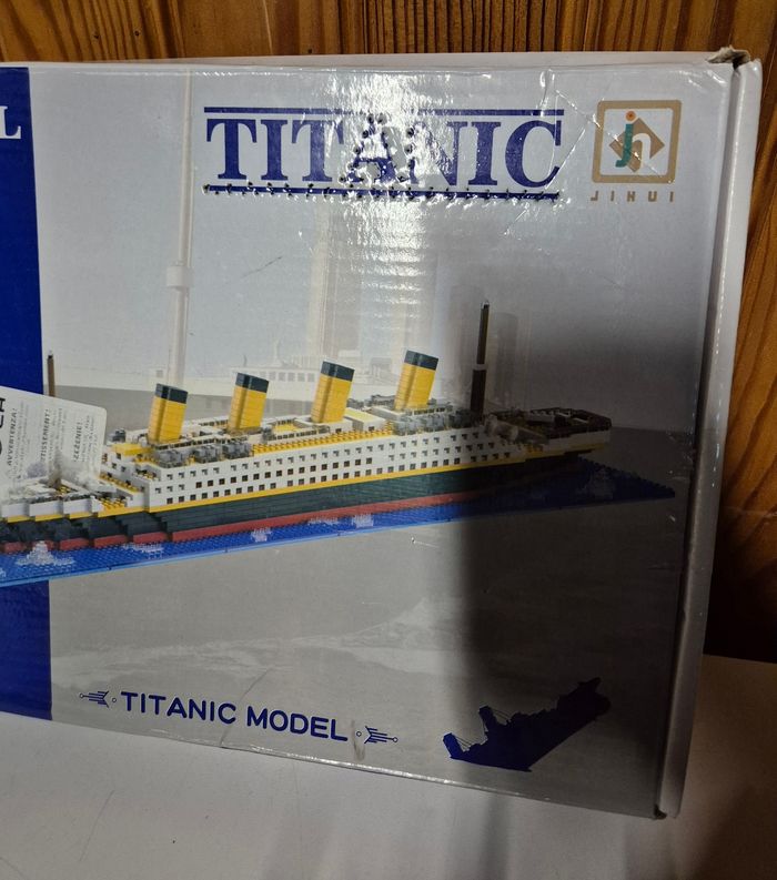 Mini bloc construction titanic 1878 pièce 68cm de long - photo numéro 3