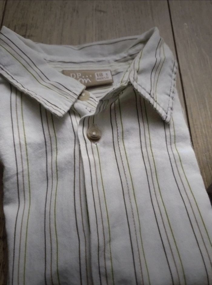 Ensemble chemise manches longues et salopette Du pareil au même 18 mois - photo numéro 7