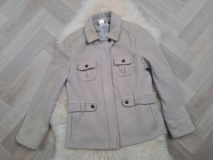 Veste en laine beige taille 38