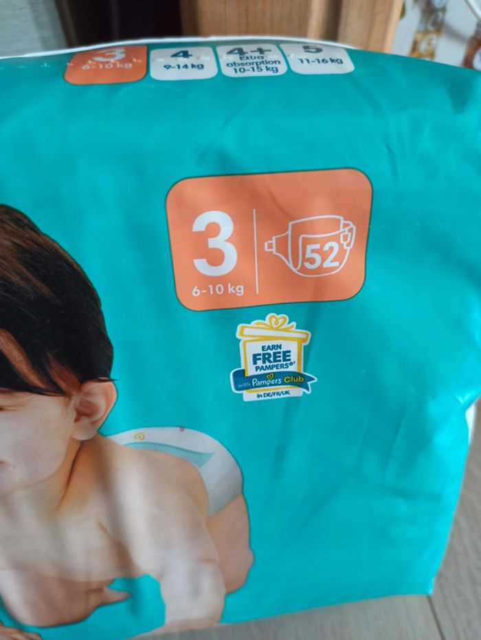 paquet couches Pampers taille 3 - photo numéro 2