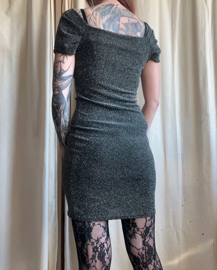 Robe moulante paillettée vintage made in France 🇫🇷 90s party - Taille S/M/L - photo numéro 3