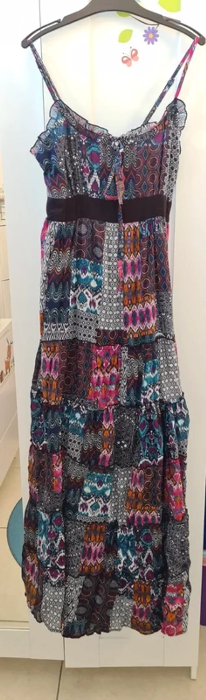 Robe longue colorée