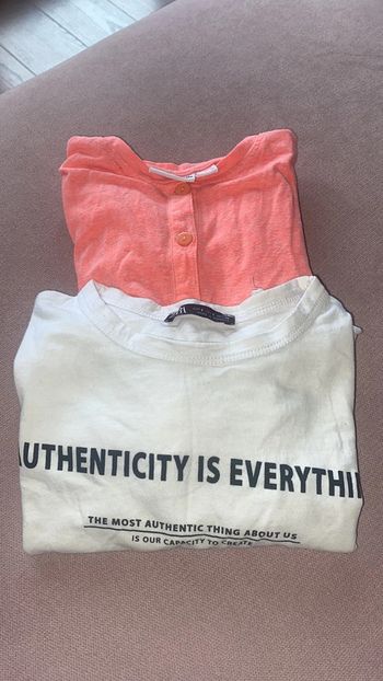 Lot combi short tee shirt