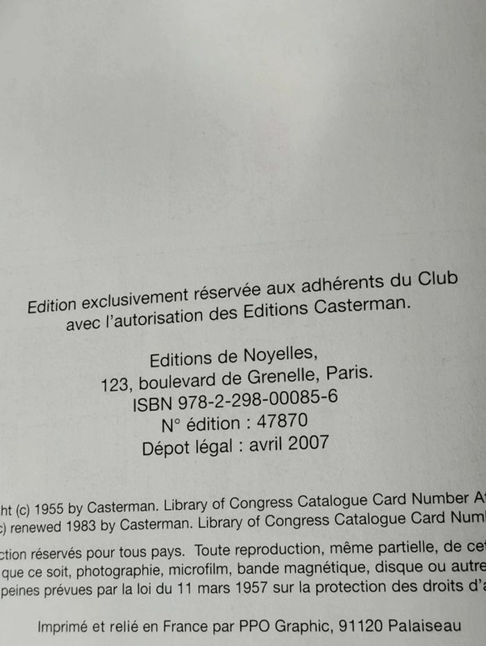 Les aventures de Tintin club France loisirs 2007 Casterman - photo numéro 8