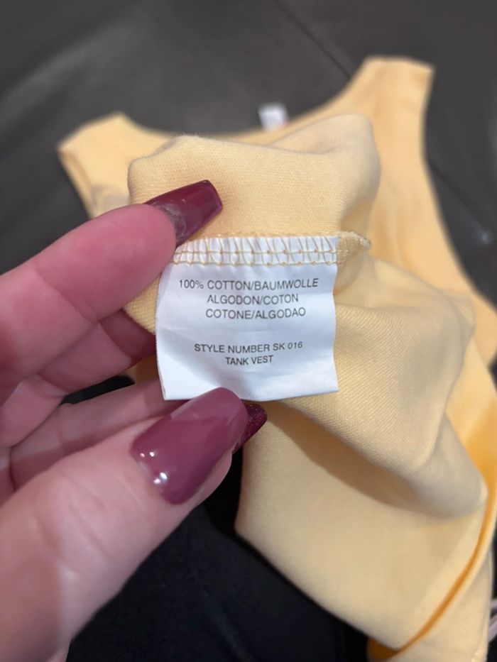 Débardeur jaune pâle taille M - photo numéro 5