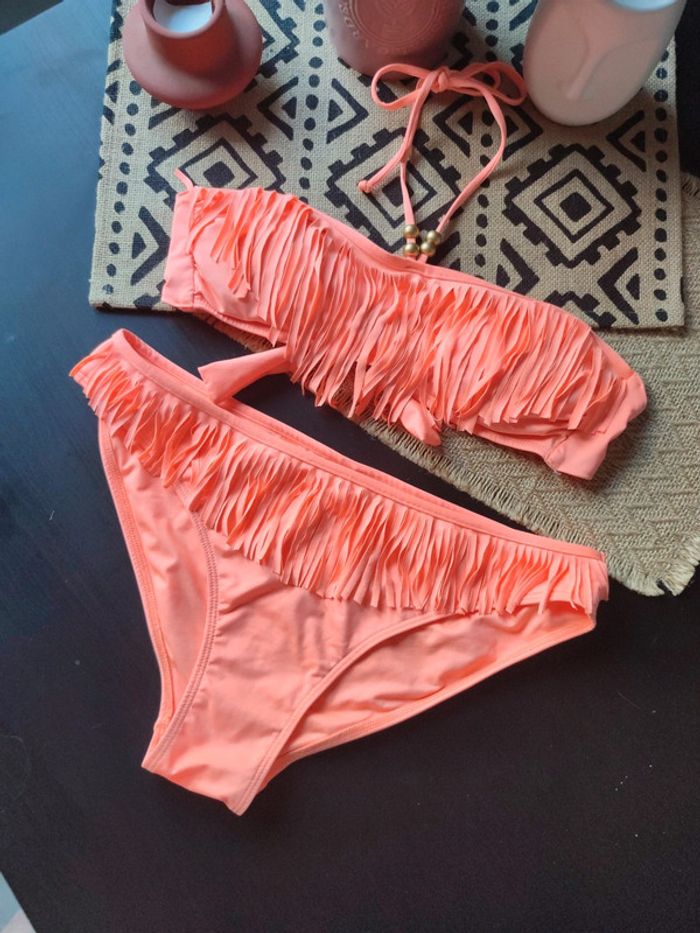 Ensemble maillot de bain corail