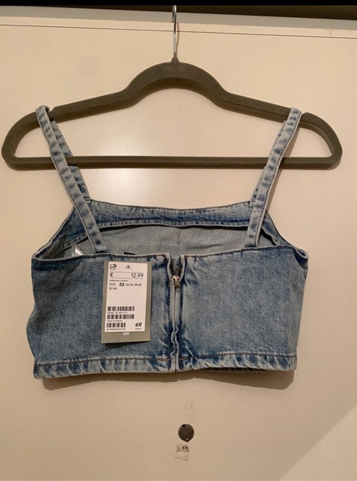 Debardeur en jean H&M taille 32 neuf - photo numéro 2