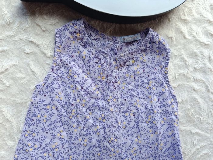 Robe sans manche Fille 23 mois Fleurs Natalys 100% coton - photo numéro 3