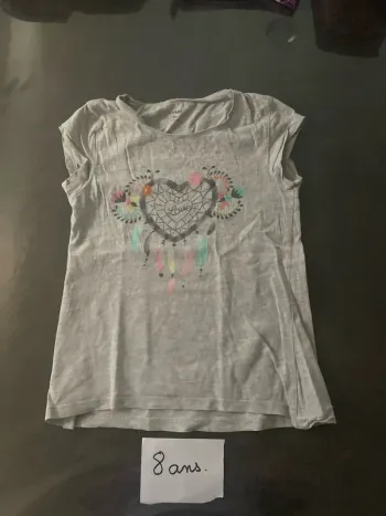 Teeshirt manches courtes Kiabi gris