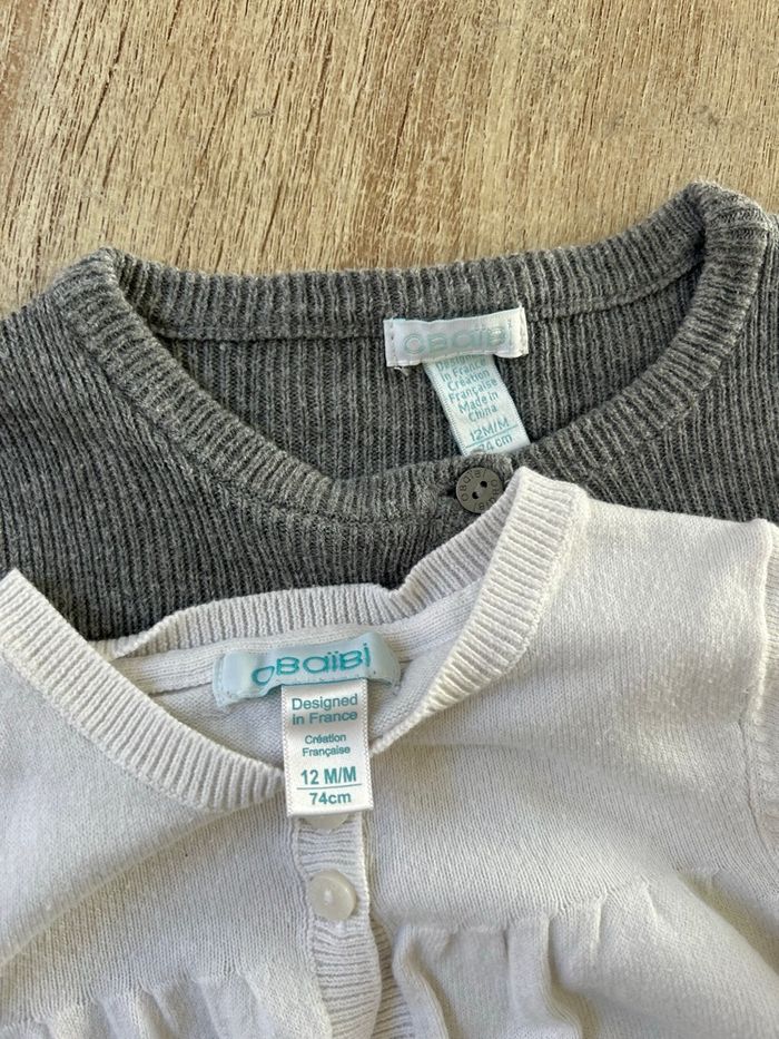 2 gilets bébé fille - photo numéro 2