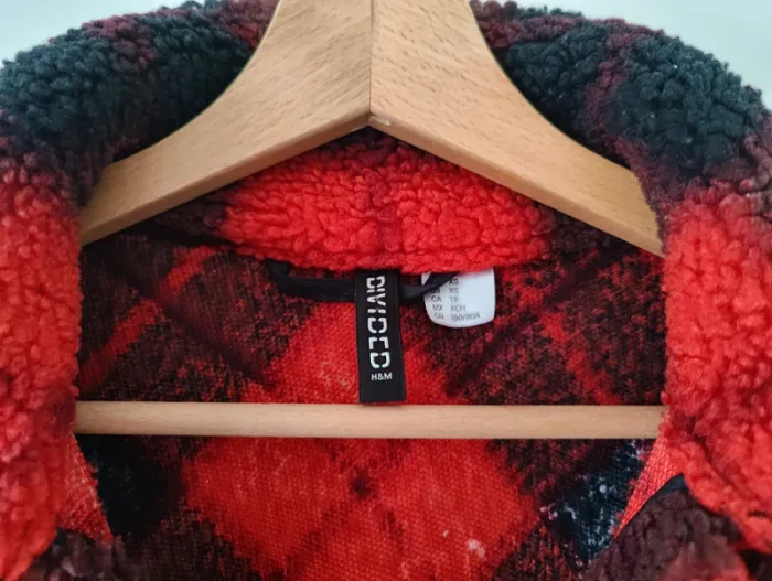 Veste chaude à carreaux H&M taille XS - photo numéro 3