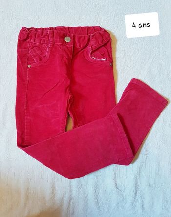 Pantalon velour kiabi 4 ans