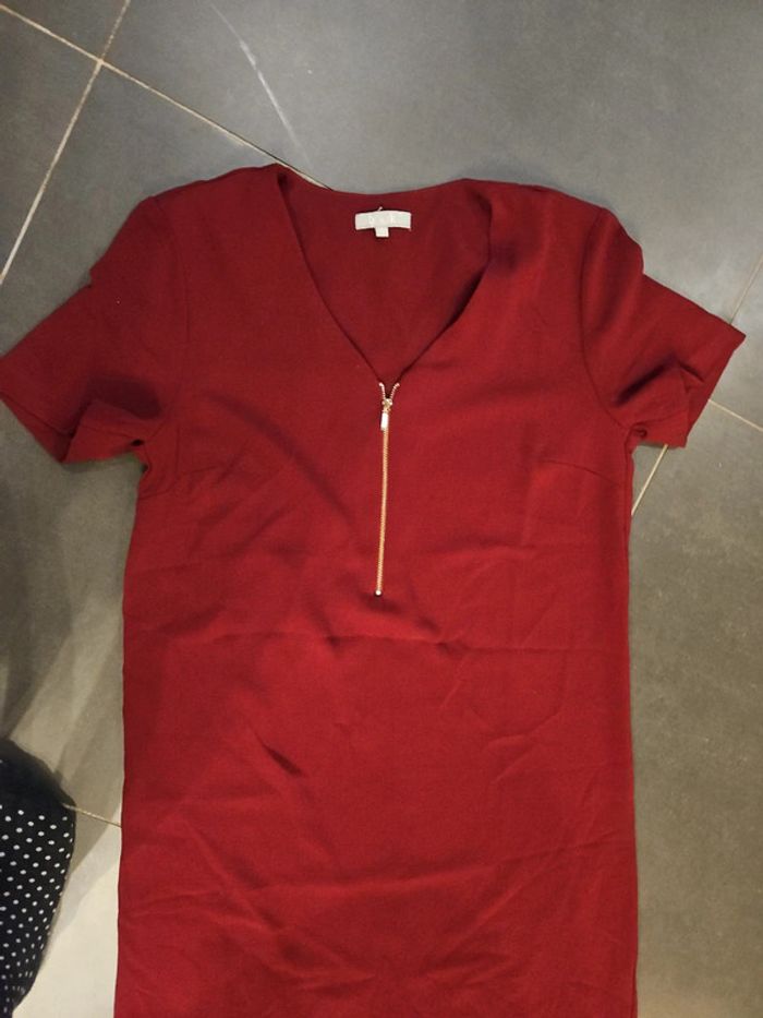 Robe droite bordeaux - photo numéro 2