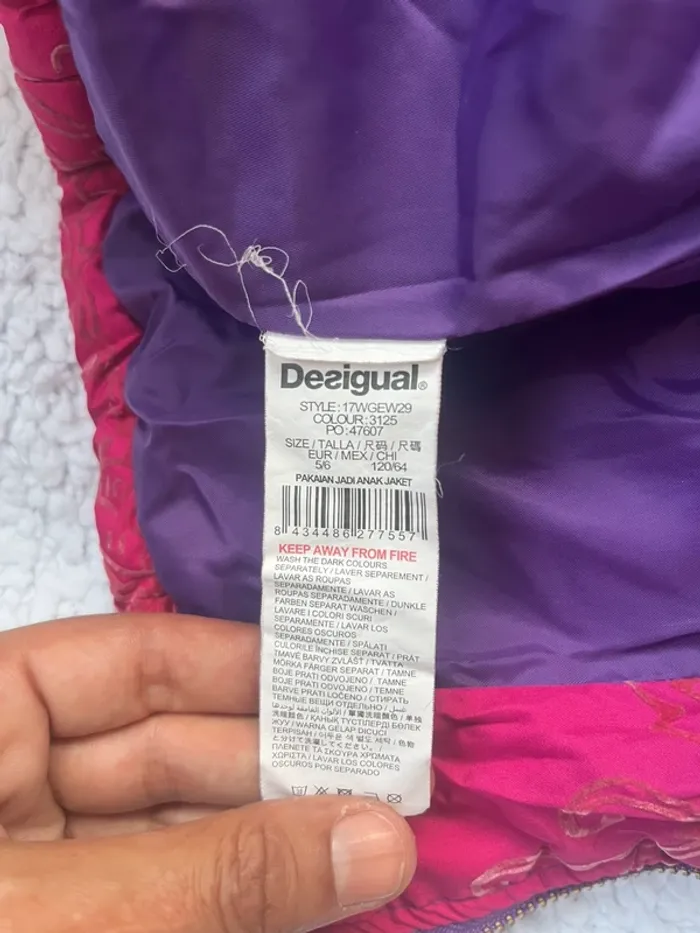 Doudoune manteau fille desigual 5-6 ans - photo numéro 7