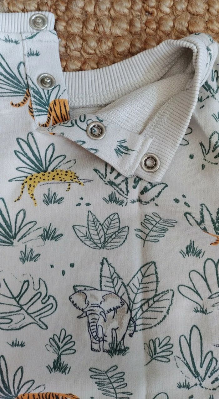 Joli ensemble 12 mois pull et sous-pull TAO motif jungle - photo numéro 10