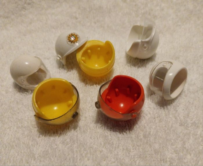 lot de 7 casque moto et autres Playmobil avec et sans visière - photo numéro 2