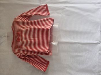 Pull bébé fille 9 mois Tissaia Blanc rose rayé