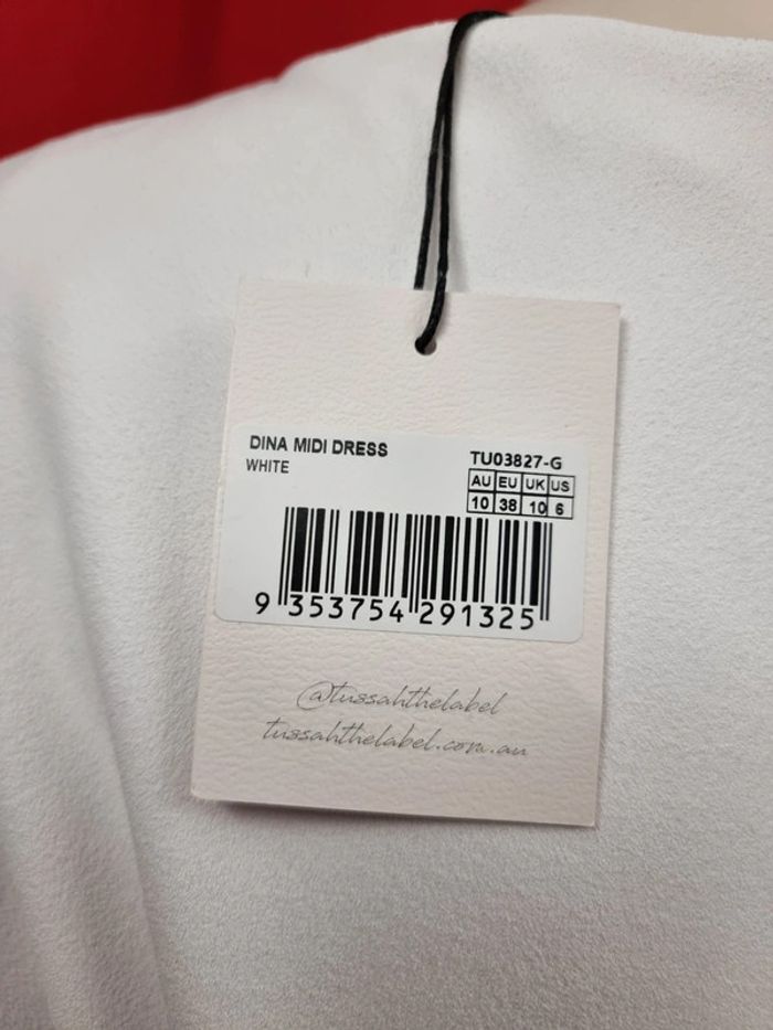 Tussah robe midi blanche Dina * taille 38 * Neuve - photo numéro 14