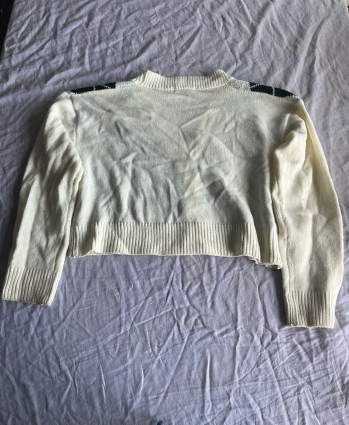 Ensemble cardigan + haut en tube à carreaux - photo numéro 2