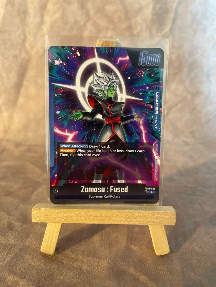 Carte Zamasu Fused - FB02 036 L - Dbs card game - leader - photo numéro 2