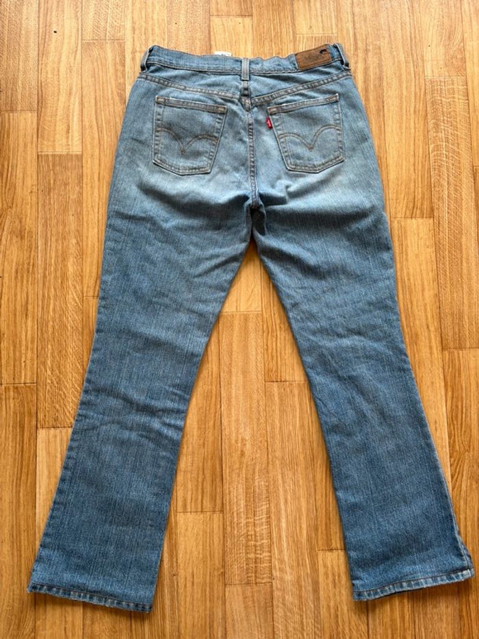 Jean femme Levi’s 515 bootcut évasé y2k 2000s bleu clair troué Mexique US rare taille 36/38 S/M - photo numéro 13