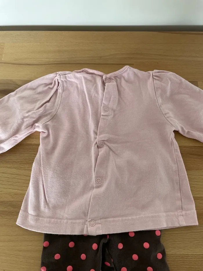Ensemble t-shirt et legging rose/marron - photo numéro 6