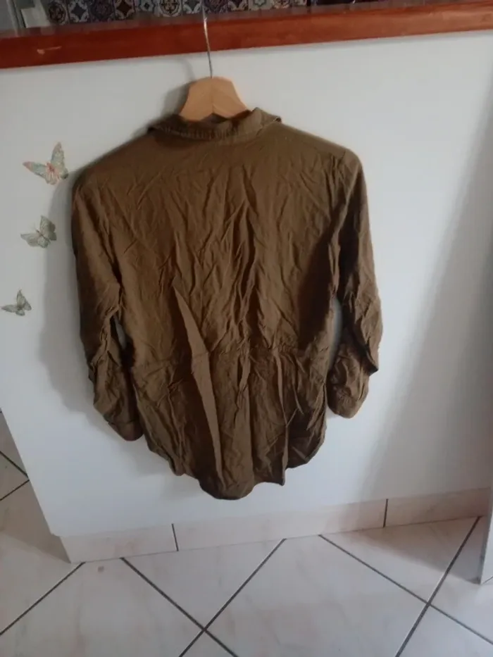 Chemise 38 femme cintrée – kaki c87 - photo numéro 14
