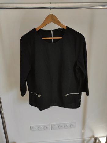 Blouse manches 3/4 noire L