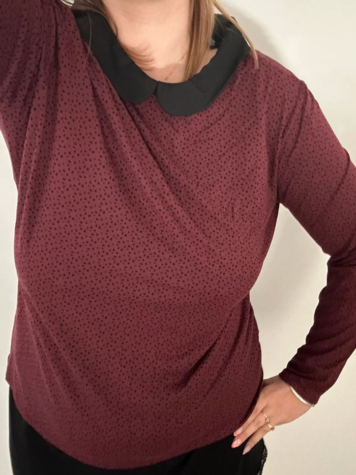 Teeshirt Kiabi avec col Claudine T44 - photo numéro 2